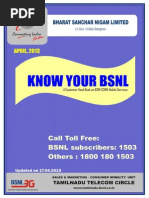 Jan - Know Your BSNL (Mobile) - A Customer Handbook