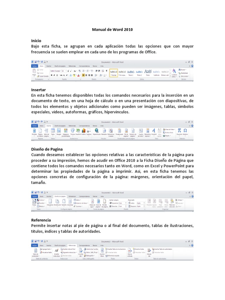 Manual de Word 2010 | PDF