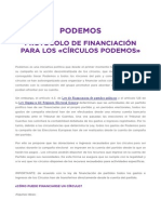 Financiacion Circulos Podemos