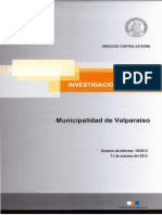 Informe Investigación Especial 16-13 Municipalidad de Valparaíso Concesión de Estacionamientos - Octubre 2013