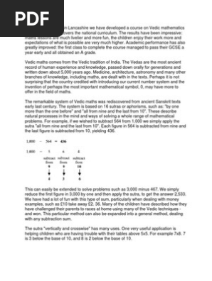 Vedic Maths Equations Multiplication