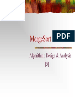 Mergesort: Algorithm: Design & Analysis