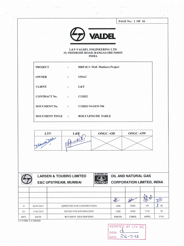 Bolt Length Table | PDF | Screw | Mechanical Engineering