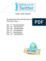 Twitter Chats Schedule