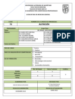 Plan de estudios de Nutrición en la Facultad de Medicina