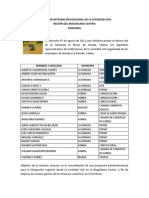 Reunión de Integración Regional de La Sociedad Civil Honda-Comite Institucional PDF