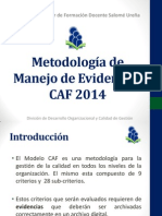 Metodología de Manejo de Evidencias CAF 2014
