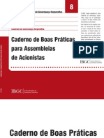 Caderno de Boas Práticas para Assembleia de Acionistas