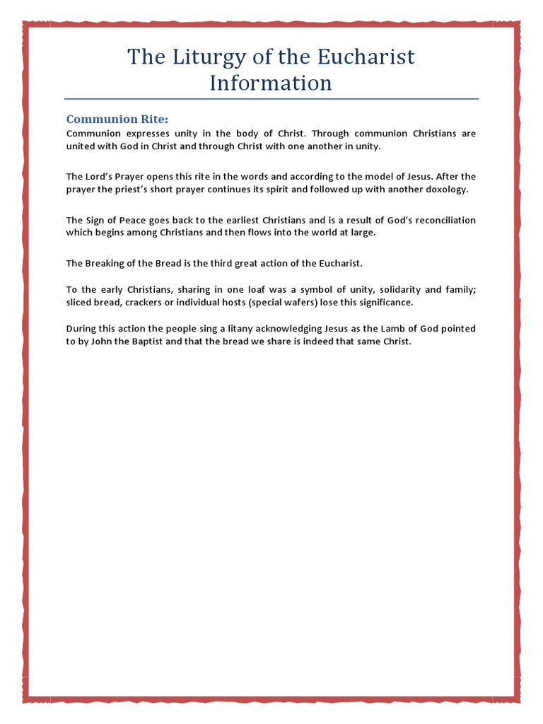 Communion Rite | PDF