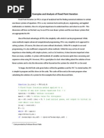 Examples and Analysis of Fixed Point Iteration