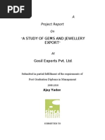 Download A Study of Gems and Jewellery Export by Ajay Yadav SN23513011 doc pdf