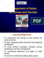 Management of Sales Territories and Quotas: SDM-Ch.4 1
