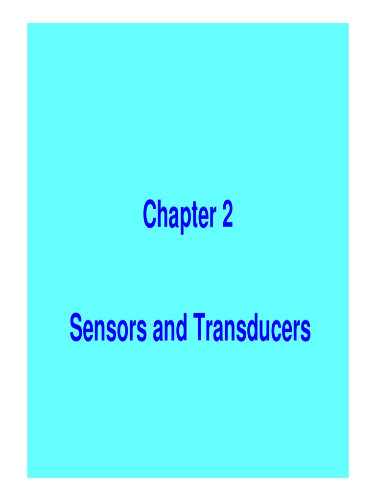 Sensors and Transducers PDF Sensor Electrical Resistance And Conductance