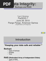 Data Integrity:: Pacnog 7 June 29, 2010 Pango Pango, American Samoa