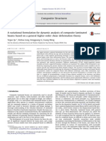 (Qu YG)a Variational Formulation for Dynamic Analysis of Composite Laminated Beams Based on a General Higher-Order Shear Deformation Theory