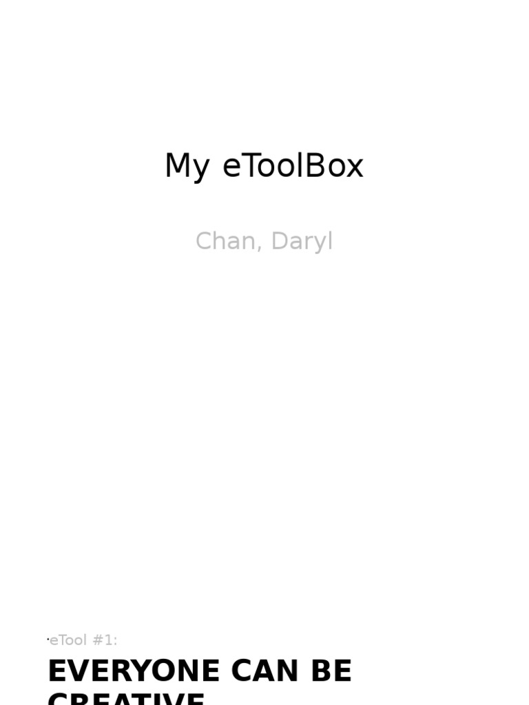 My Etoolbox: Chan, Daryl | PDF