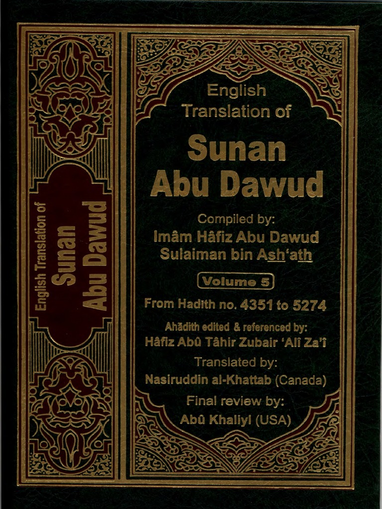 Sunan Abu Dawud Vol 5 4351 5274 Islamic Theology Islamic Branches