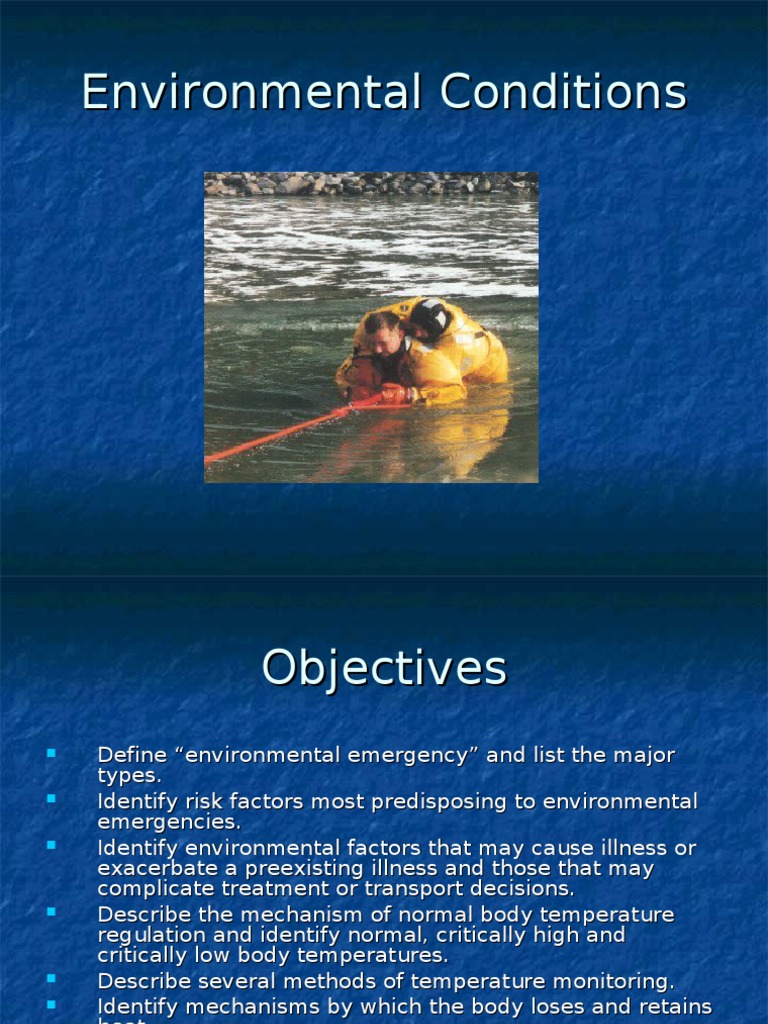 Environmental Emergencies Paramedic | PDF | Hypothermia | Hyperthermia