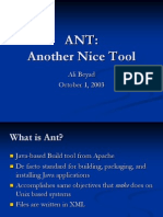 Ant: Another Nice Tool: Ali Beyad October 1, 2003