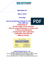 USA Canada Line for Producing Strands for 3D Printers, May 3, 2013