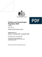 Children and Young People Regulation 2000: Australian Capital Territory