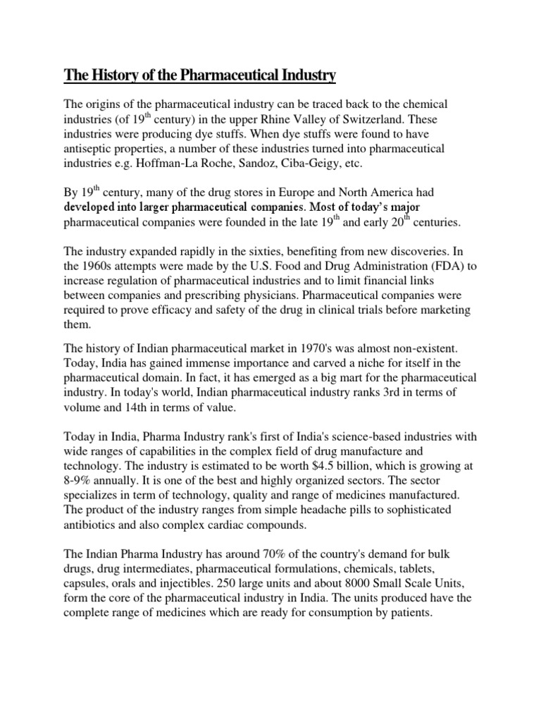 Introduction To Pharma Industry Pdf Pharmaceutical Industry