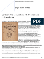 La Geometría No Euclidiana y La Geometría de N Dimensiones - EFERVESCENTE2H