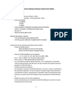 Titulación de Hemaglutininas en Transplante Renal