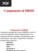 Ponents of DBMS