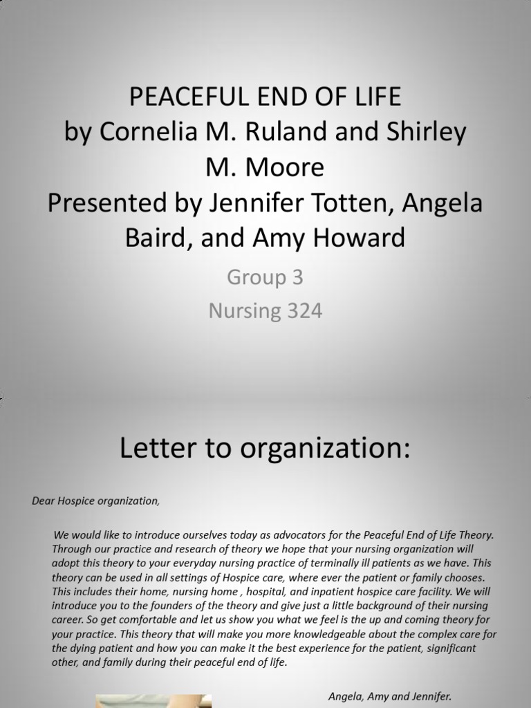 Ruland and Moore's End-of-Life Theory | PDF | End Of Life Care | Nursing