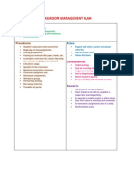 Classroom Management Plan