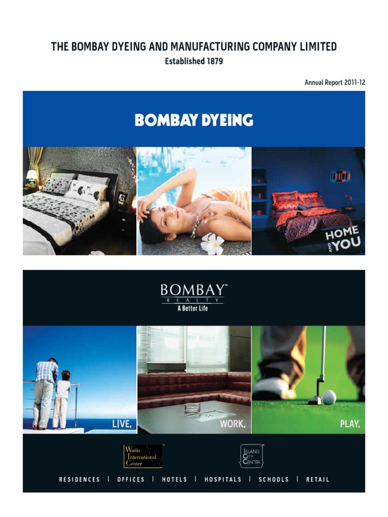 Bombay Dyeing Annual Report 201112 PDF Textiles Business