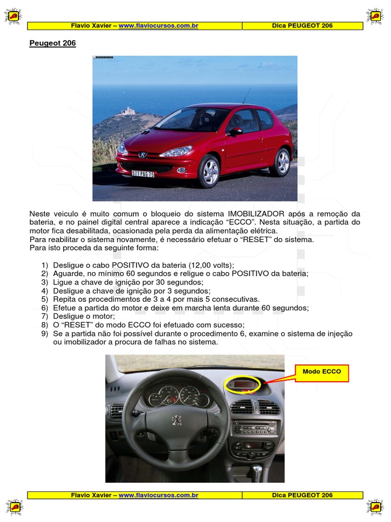 Manual Simples Peugeot 206 | PDF