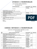 Plan de Activitate Comisie Metodica 2012-2013