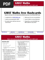 GMAT Maths Free Flashcards