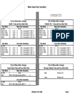 Water Sewer Rates For Billing 11-01-2009