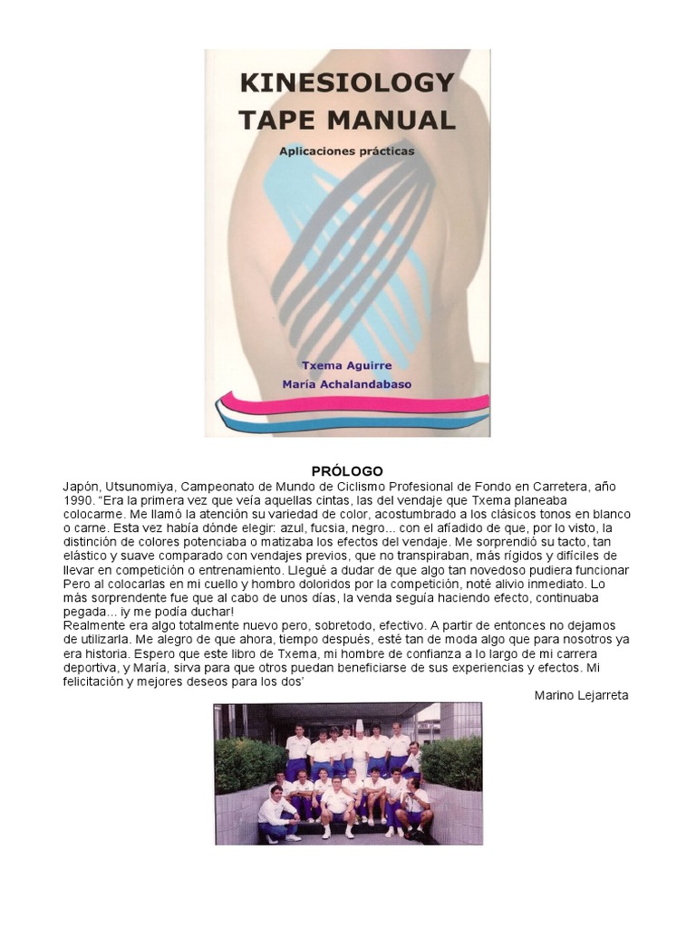 Vendaje Neuromuscular Kinesiology Tape Manual PDF Músculo Tejido