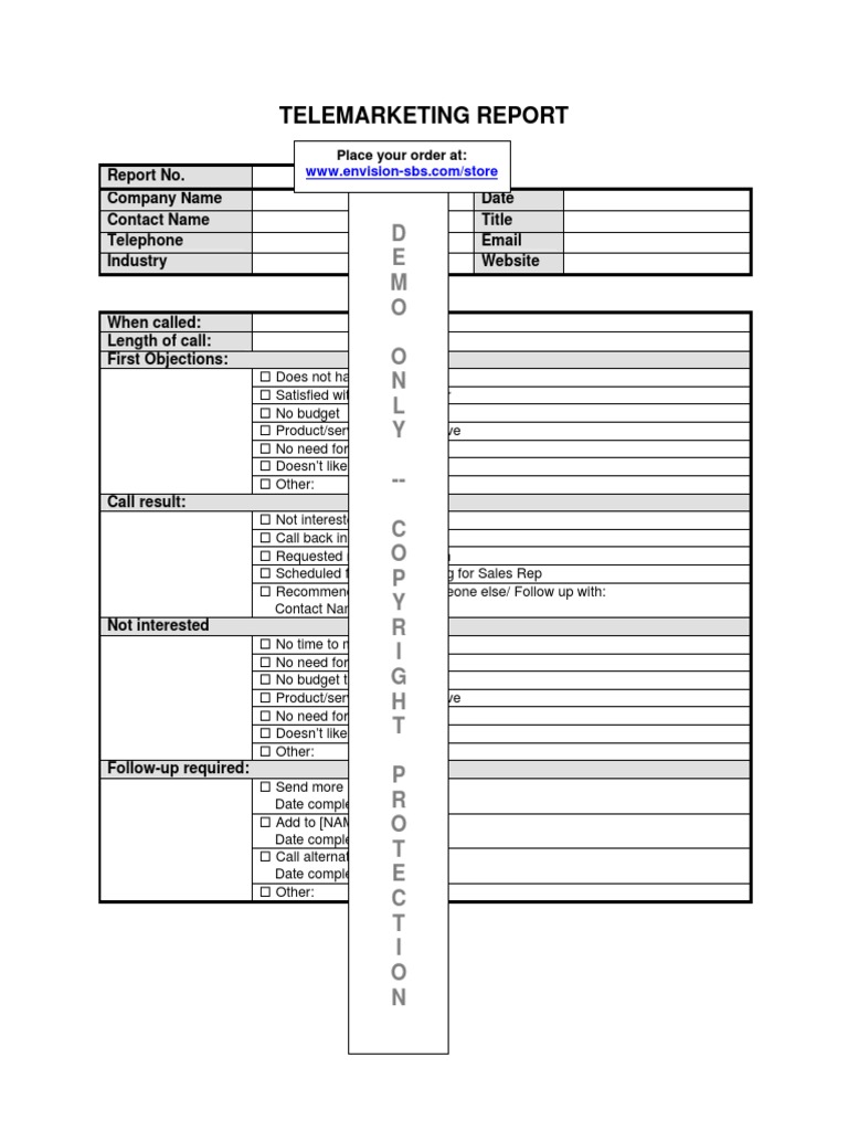 Telemarketing Report | PDF