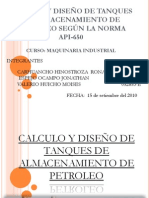 C Ilculo y Dise o de Tanques para Almacenamiento de Petroleo Seg N API 650