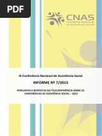 Preguntas e Espostas Da Teleconferencia Sobre as Conferencias-Informe 007.2013