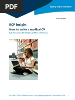 RCP Insight How To Write A Medical CV