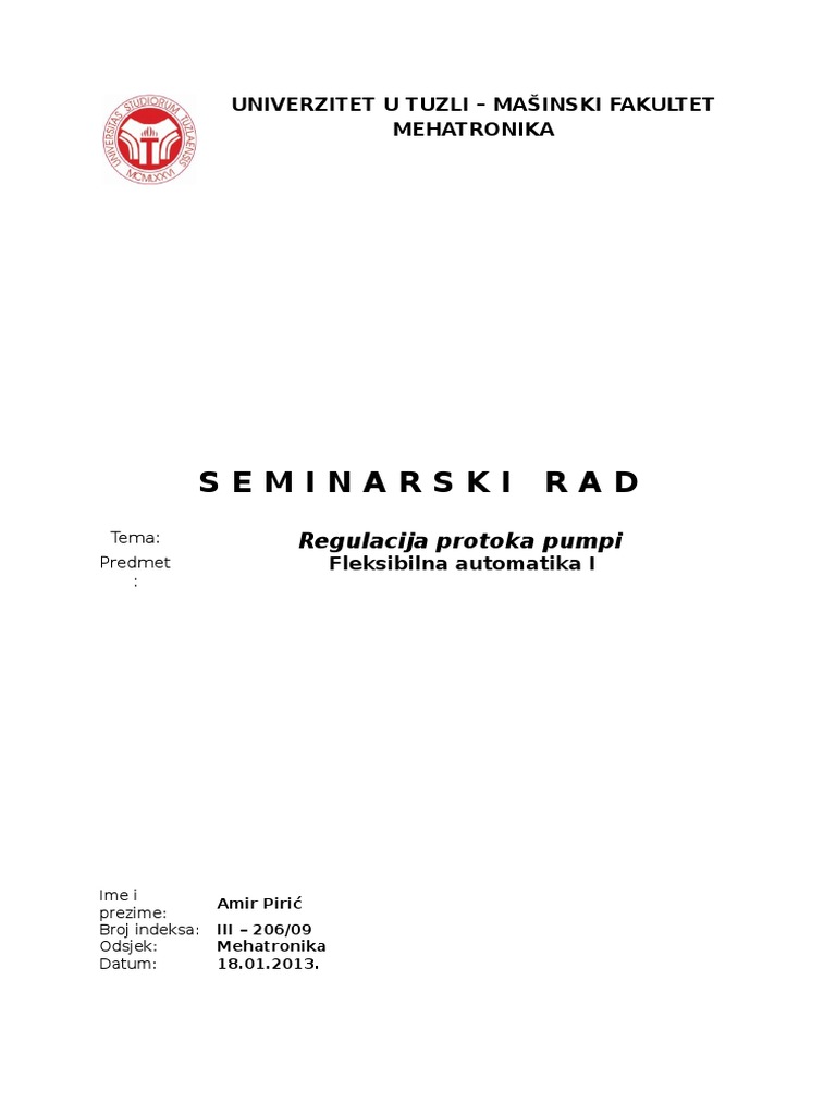 Seminarski Rad - Fleksibilna Automatika | PDF