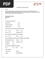 Appendix: Questionnaire: Thank You For Taking Part. Privacy Policy Iirt