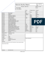 Material Quality Report: Laboratory Code Material Reference Date in Date Out MQR No. 241109 Season