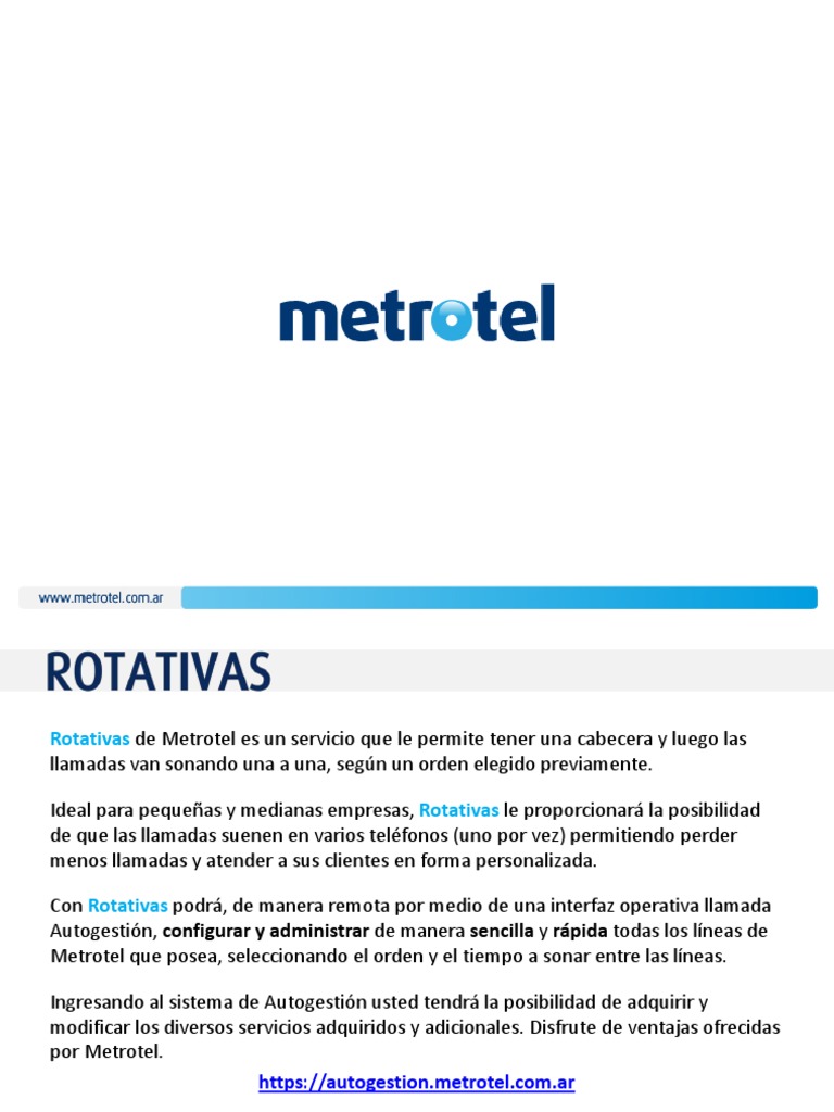 Configuración de Rotativas Metrotel | PDF | Software | Informática