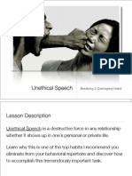 Unethical Speech-Breaking a Damaging Habit SlideShare Presentation