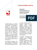 Bloqueo Paravertebral en Cirugia de Mama