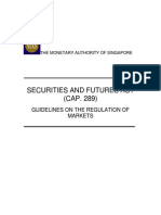 Guidelines Regulation of Markets