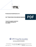 ITIL 2011 Syllabus