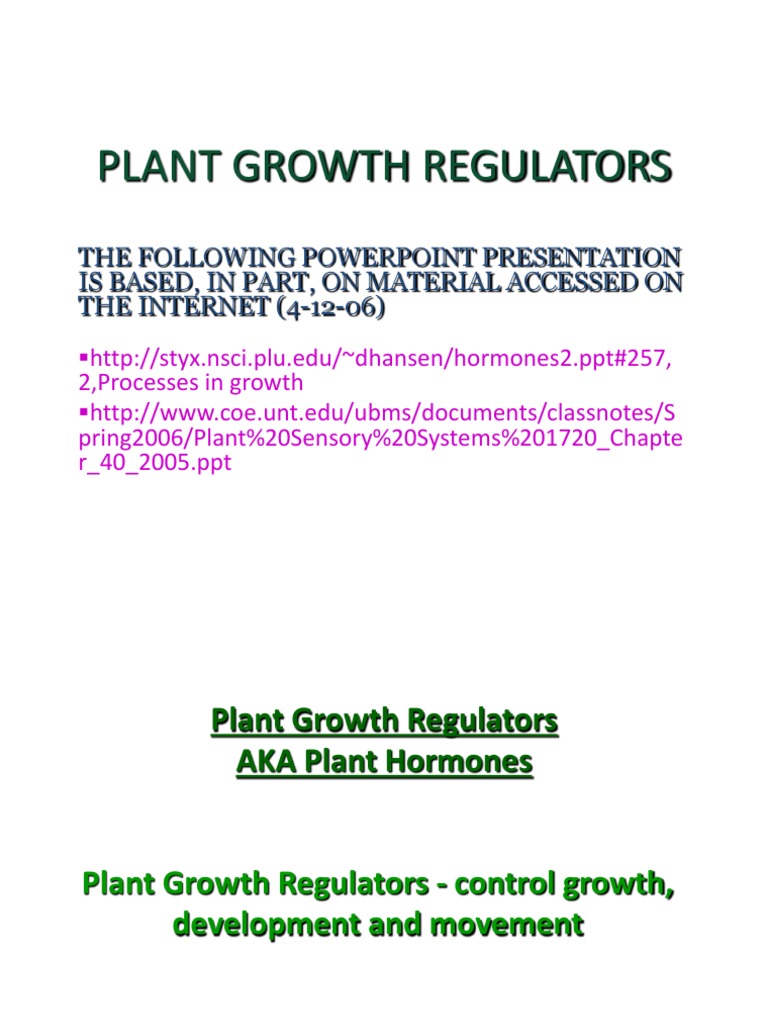 Understanding Plant Growth Regulators | PDF | Plant Hormone | Auxin